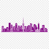 Skyscraper City Skyline Vector Art A detailed illustration of a city skyline with tall skyscrapers and busy streets.