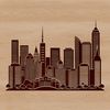 Cityscape Vector Graphics A stylized illustration of a city skyline with iconic skyscrapers and urban architecture.