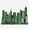 City skyline illustration with iconic skyscrapers and urban architecture.
