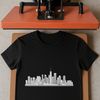 Beautiful Cityscape Vector Art A digital illustration of a city skyline, created using vector graphics for easy editing and customization.