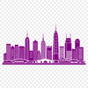 Free SVG City Skyline Design Illustrative city skyline with buildings and skyscrapers.