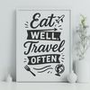 Vacation Quote Illustration Vector graphic illustration of a vacation quote on a white background with clean typography and minimal design elements.