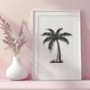 Palm Tree Printable Artwork In SVG, PNG, PDF And DXF Formats