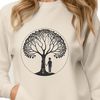Entwined Love Under a Tree Illustration of intertwined lovers under a lush tree, symbolizing love and partnership.