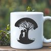 Lovely Couple's Tree Design A stylized illustration of a tree with embracing figures, suitable for Valentines Day decorations.