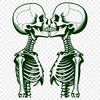 Free Love Skeleton Clip Art Design Love-themed skeleton illustration in vector format, suitable for Valentine's Day crafts and DIY projects.