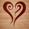 A simple heart shape, suitable for graphic design projects.