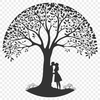 Romantic Gesture Vector Image Vector graphic representation of a tree, ideal for wedding or Valentine's Day designs featuring a romantic gesture.