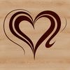 Heart shape icon created as a vector graphic.