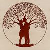 Entwined Branches Icon Illustration of a tree with intertwined branches, symbolizing love and togetherness.