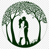 Enchanted Love Tree Icon A heart-shaped tree with embracing branches, symbolizing eternal love.