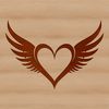 Digital Heart Shape Illustration Heart shape illustration for digital design and crafting projects.