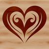 A stylized illustration of a heart shape suitable for vector design and cutting machine applications.