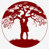 Whimsical Wedding Tree Design An elegant vector design featuring a tree with a romantic twist, perfect for weddings or Valentine's Day celebrations.