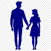 Intertwined Love Under a Tree A stylized illustration of intertwined lovers under a tree, ideal for wedding decorations or Valentine's Day designs.