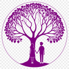 Love Tree Illustration A stylized illustration of a tree symbolizing love, often associated with Valentine's Day or weddings.