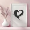 Simple heart shape design in vector format.