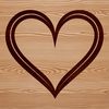 Simple vector design of a love heart shape, suitable for various applications.