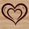 Heart shape icon in vector design format, suitable for various applications.