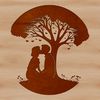 Interlaced Heart Tree A heart-shaped lovers' tree with intertwined branches, perfect for wedding decor or Valentine's Day celebrations.