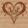 Vector illustration of a stylized love heart, suitable for various design applications and cutting machines.