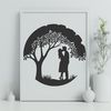 Eternally Entwined Tree A stylized illustration of a tree with intertwined branches, symbolizing eternal love.
