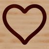 Line drawing of a love heart, suitable for cutting machine designs or digital art projects.