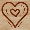 Vector illustration of a classic heart shape with clean lines.