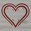 A stylized illustration of a heart shape, suitable for vector graphics and digital design.