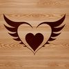 A simple, stylized vector heart shape with clean lines, suitable for various design applications.