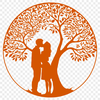 Elegant Lovers' Tree Design An elegant vector design of a lovers' tree, perfect for Valentine's Day or wedding decorations.
