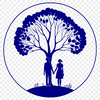 Enchanted Love Tree Illustration A stylized illustration of intertwined tree branches with hearts and flowers, symbolizing love and partnership.