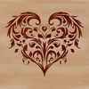 Whimsical Heart Clip Art A stylized illustration of a heart shape with ornate details, suitable for various digital applications.
