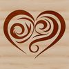 A stylized heart shape with intricate details suitable for various graphic designs and applications.