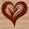 Ornate Heart Shape SVG Illustration A stylized SVG heart shape with ornate details.