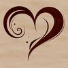 Simple vector design of a love heart with clean lines and minimal details.