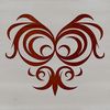 Ornate heart shape, perfect for Valentine's Day or wedding decorations, in scalable vector format.