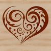 An ornate heart design available in vector format.