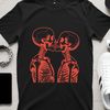 Love You to Bones A stylized illustration of a love skeleton with Valentine's Day theme, designed as a vector graphic.