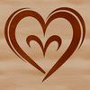 A simple vector design representation of a heart shape, suitable for various applications.