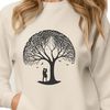 Entwined Love Tree Design A stylized tree with intertwined branches and leaves, symbolizing love and connection.
