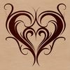 An ornate heart shape in vector format.