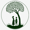 Symbolic Tree Design SVG File A stylized illustration of a tree with intertwining branches, symbolizing love and unity.