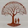 Illustration of a tree symbolizing love and connection between two people.