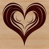 Timeless Heart Symbol SVG Design An outline vector design featuring a classic love heart symbol.