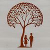 Intertwined Hearts in Bloom A stylized illustration of intertwined tree branches forming a heart shape, suitable for wedding or Valentine's Day designs.