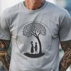 Illustrative tree design with intertwined couples symbolizing love and unity.