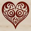 Free Vector Heart Design Template A stylized heart shape with ornate details.