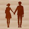 Beautiful Couples Tree Design Illustrative design of a tree with intertwined lovers, suitable for vector art and cutting machine projects.