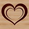 A stylized vector heart shape suitable for various designs.